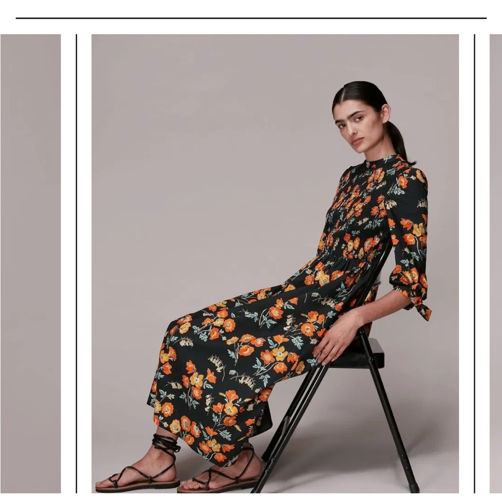 Whistles 100% cotton midi dress - Picture 3 of 10
